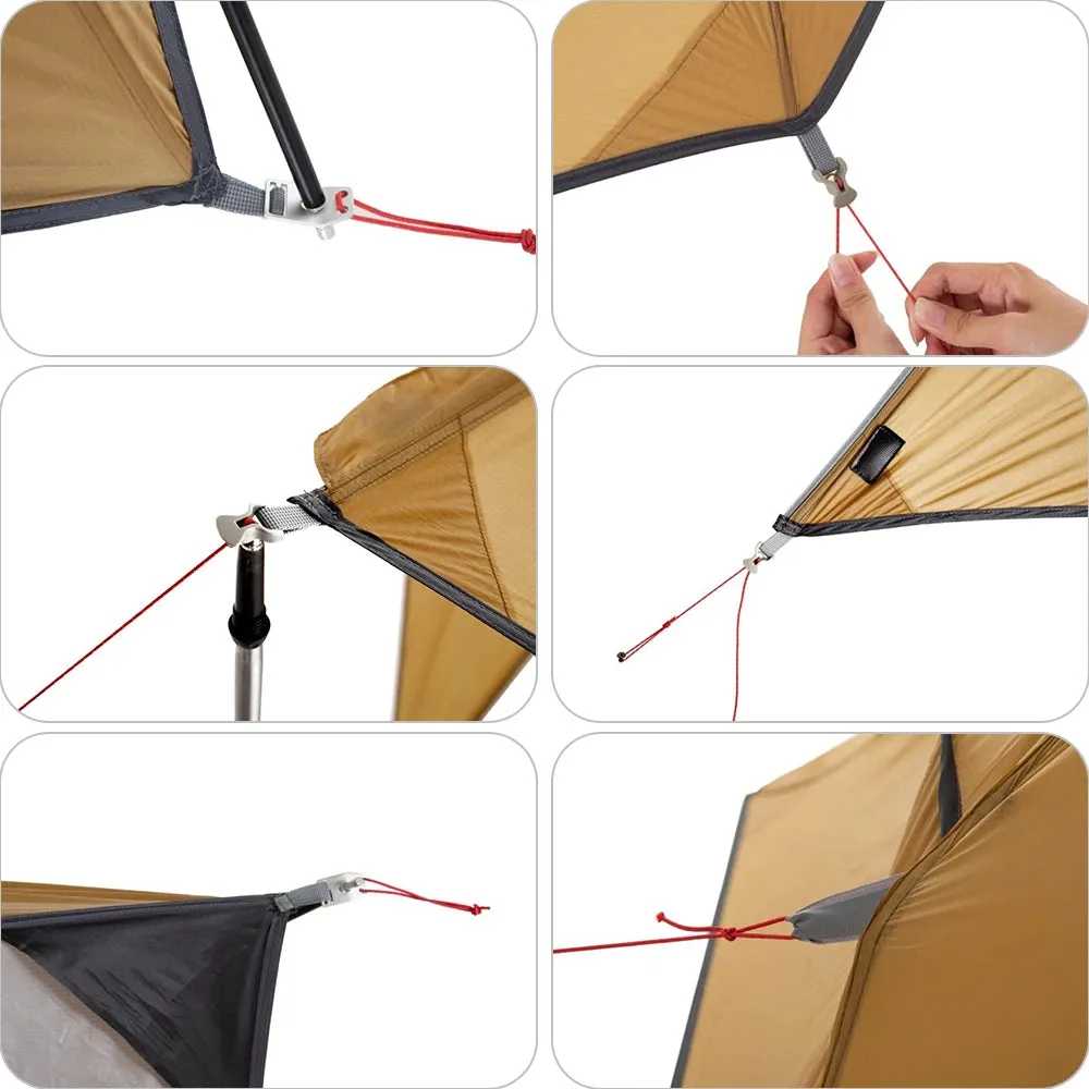 1 Person Tent Lightweight Backpacking Tent Double-layer Can Use with Elevated Sleeping Platform Camp Bed for 4 Season