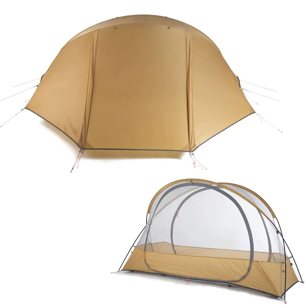 1 Person Tent Lightweight Backpacking Tent Double-layer Can Use with Elevated Sleeping Platform Camp Bed for 4 Season