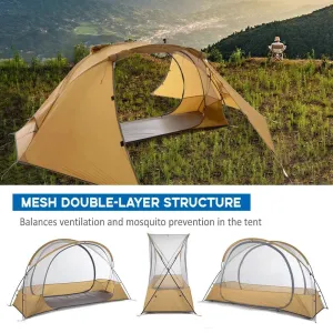1 Person Tent Lightweight Backpacking Tent Double-layer Can Use with Elevated Sleeping Platform Camp Bed for 4 Season 1 Person Tent Lightweight Backpacking Tent Double-layer Can Use with Elevated Sleeping Platform Camp Bed for 4 Season
