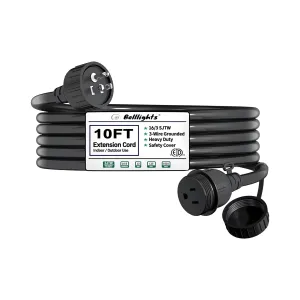 10 Feet Heavy Duty Outdoor Extension Cord 3 Prong Power Cable Waterproof 16 Sj 10 Feet Heavy Duty Outdoor Extension Cord 3 Prong Power Cable Waterproof 16 Sj