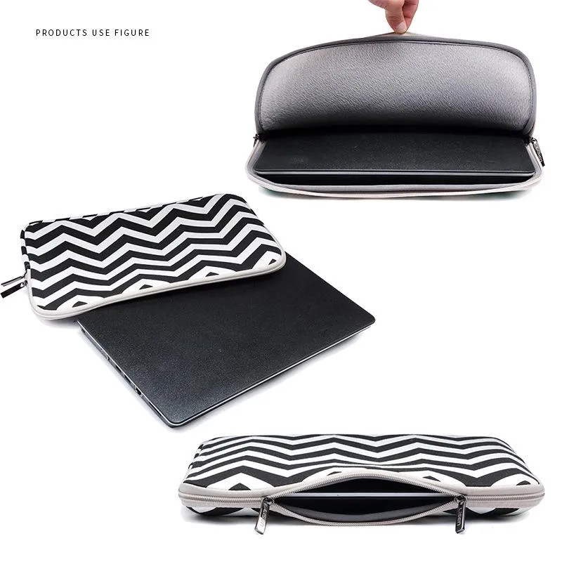 11.6 Wavy Pattern Notebook Liner Bag - Sleek Design