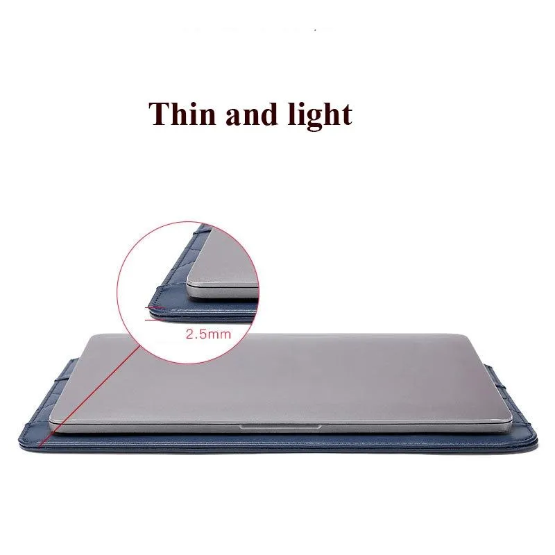 14-15 Inch Thin & Light Microfiber Leather Notebook Liner Bag for Computers