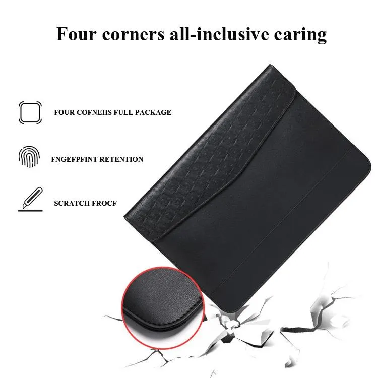 14-15 Inch Ultra-thin Magnetic Holster for Horizontal Embossed Notebook with Liner Bag