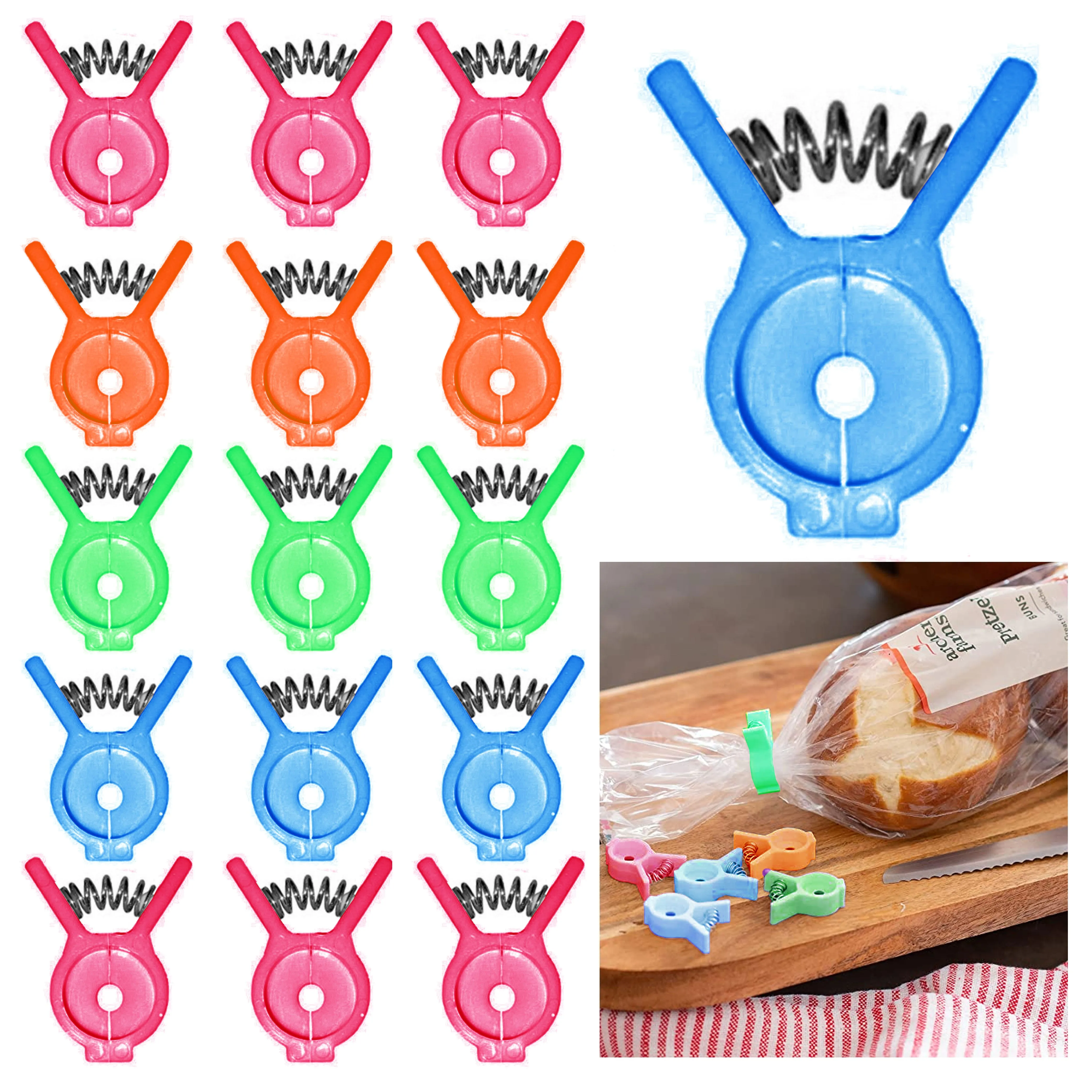 16 Multi Purpose Bag Clips Chip Bread Bagel Snack Food Storage Sealing Bag Clamp