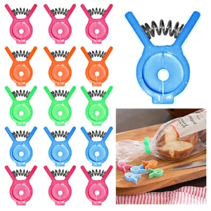 16 Multi Purpose Bag Clips Chip Bread Bagel Snack Food Storage Sealing Bag Clamp 16 Multi Purpose Bag Clips Chip Bread Bagel Snack Food Storage Sealing Bag Clamp