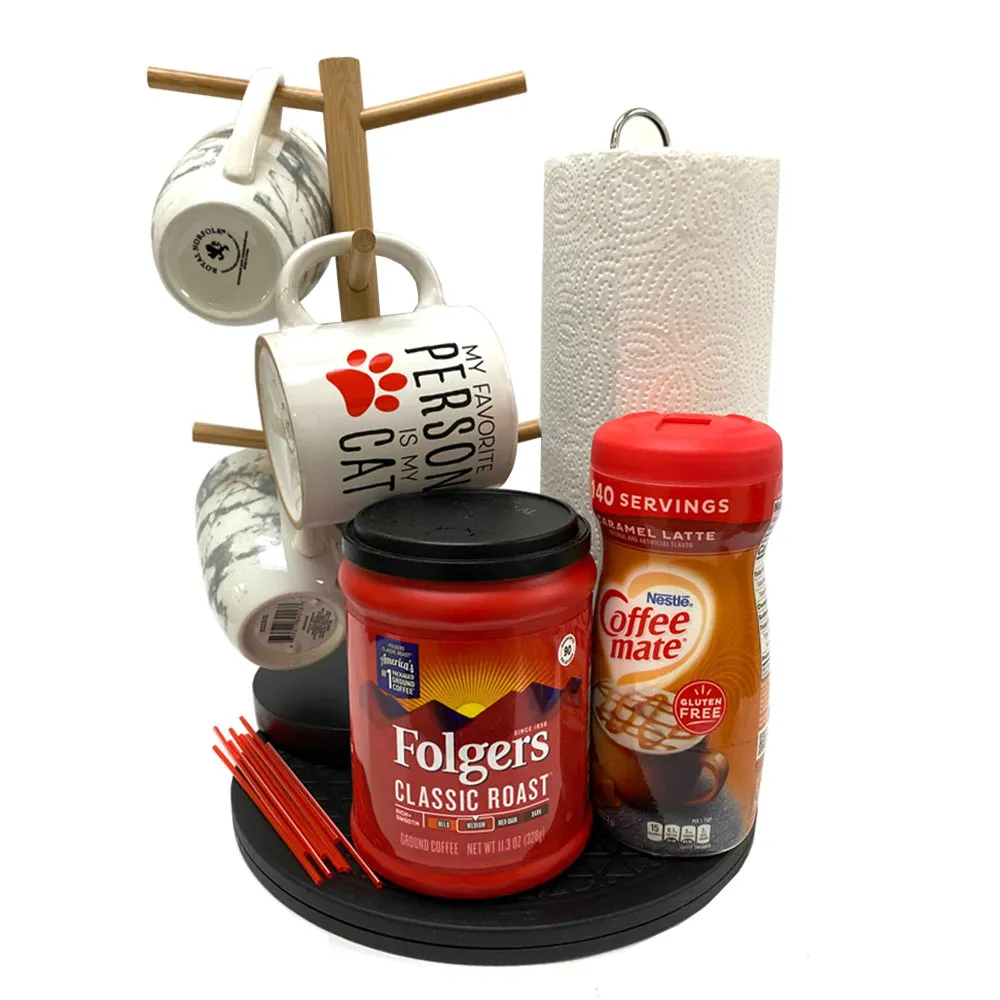 2 Lazy Susan Turntable Organizer Non Skid Large Cabinet Computer Laptop Plastic