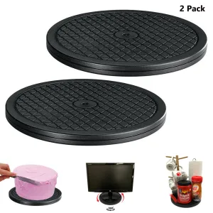 2 Lazy Susan Turntable Organizer Non Skid Large Cabinet Computer Laptop Plastic 2 Lazy Susan Turntable Organizer Non Skid Large Cabinet Computer Laptop Plastic