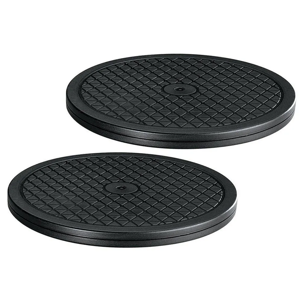 2 Lazy Susan Turntable Organizer Non Skid Large Cabinet Computer Laptop Plastic