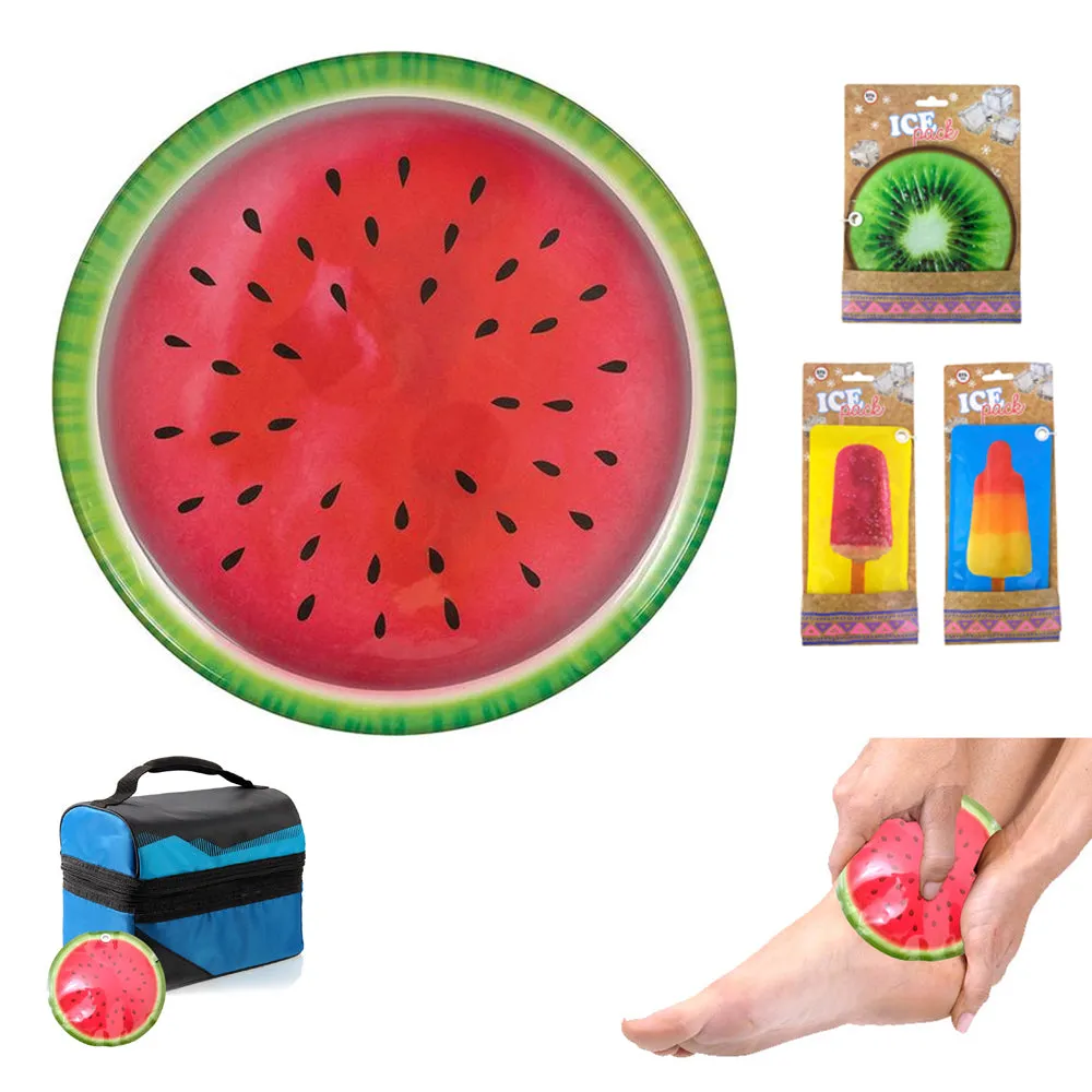 2 Pc Ice Packs Gel Cooler Lunch Box Pain Relief Cold Therapy Kids Care Reusable