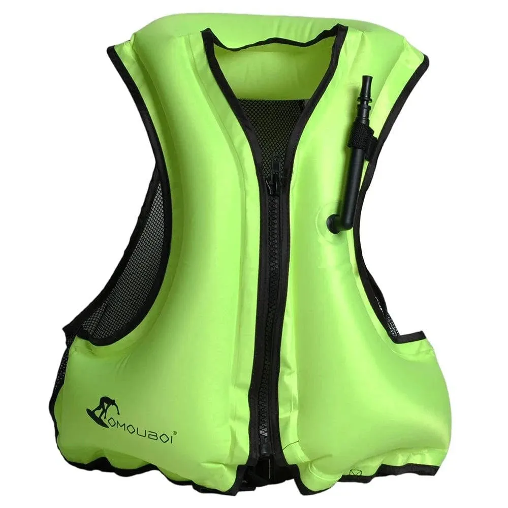 Adult Inflatable Life Jacket Swim Vest Snorkeling Floating Life Vest Swimming Drifting Surfing Water Sports Life Saving Jacket