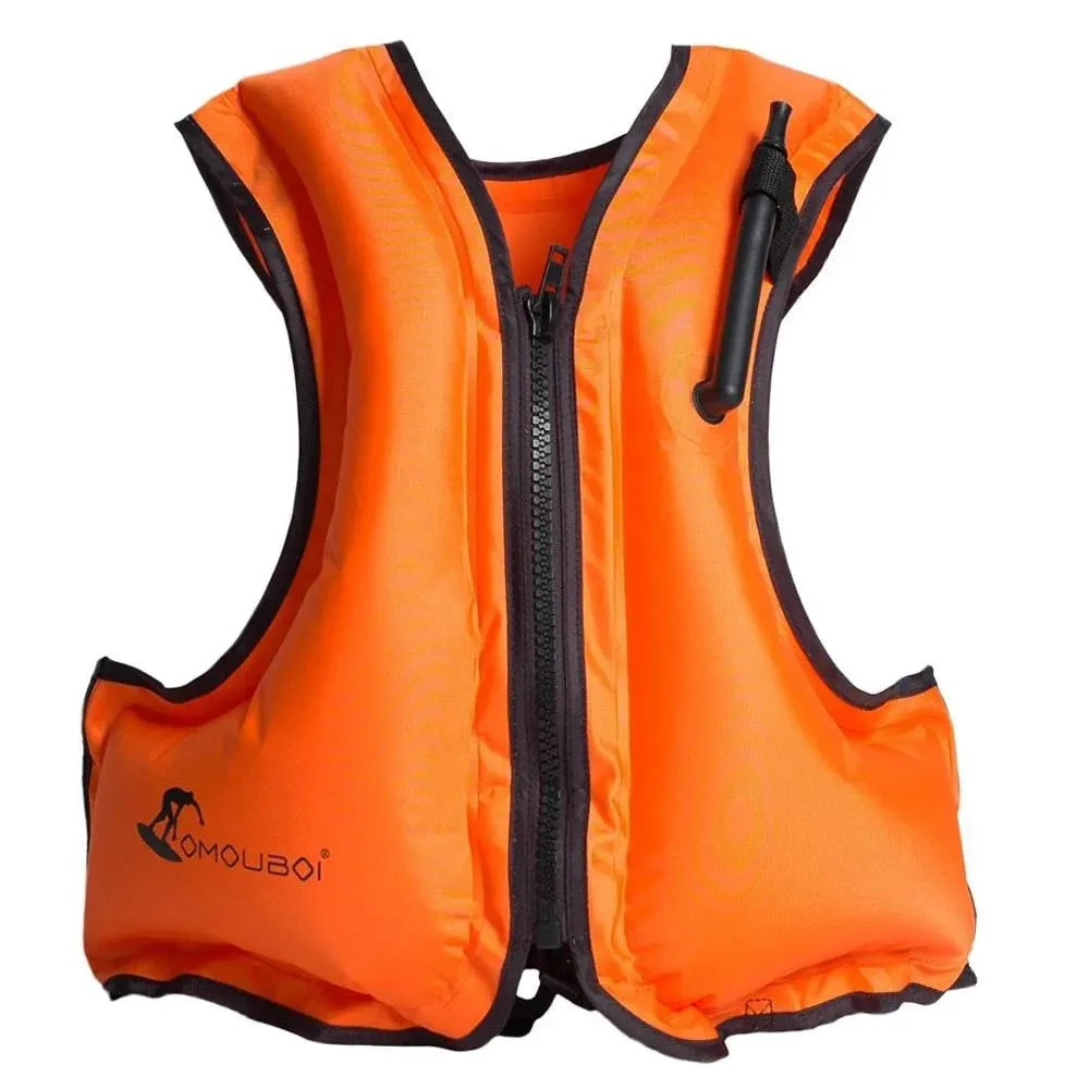 Adult Inflatable Life Jacket Swim Vest Snorkeling Floating Life Vest Swimming Drifting Surfing Water Sports Life Saving Jacket