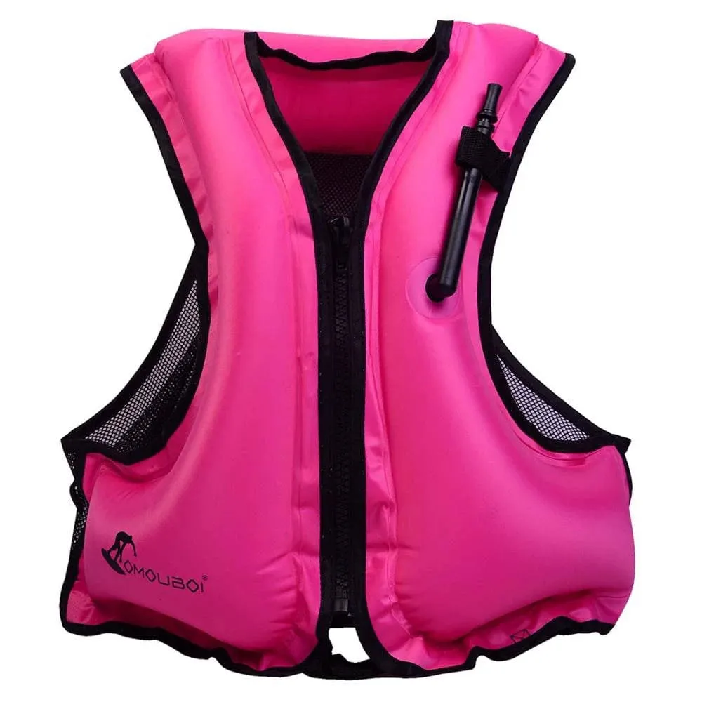 Adult Inflatable Life Jacket Swim Vest Snorkeling Floating Life Vest Swimming Drifting Surfing Water Sports Life Saving Jacket