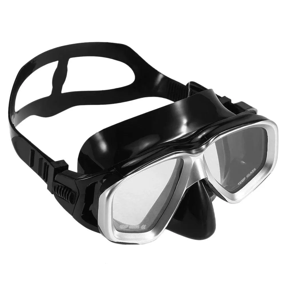 Adults Diving Mask Scuba Mask Underwater Snorkel Set Anti Fog Snorkeling Goggles Swimming Mask Glass Men Women Diving Goggles