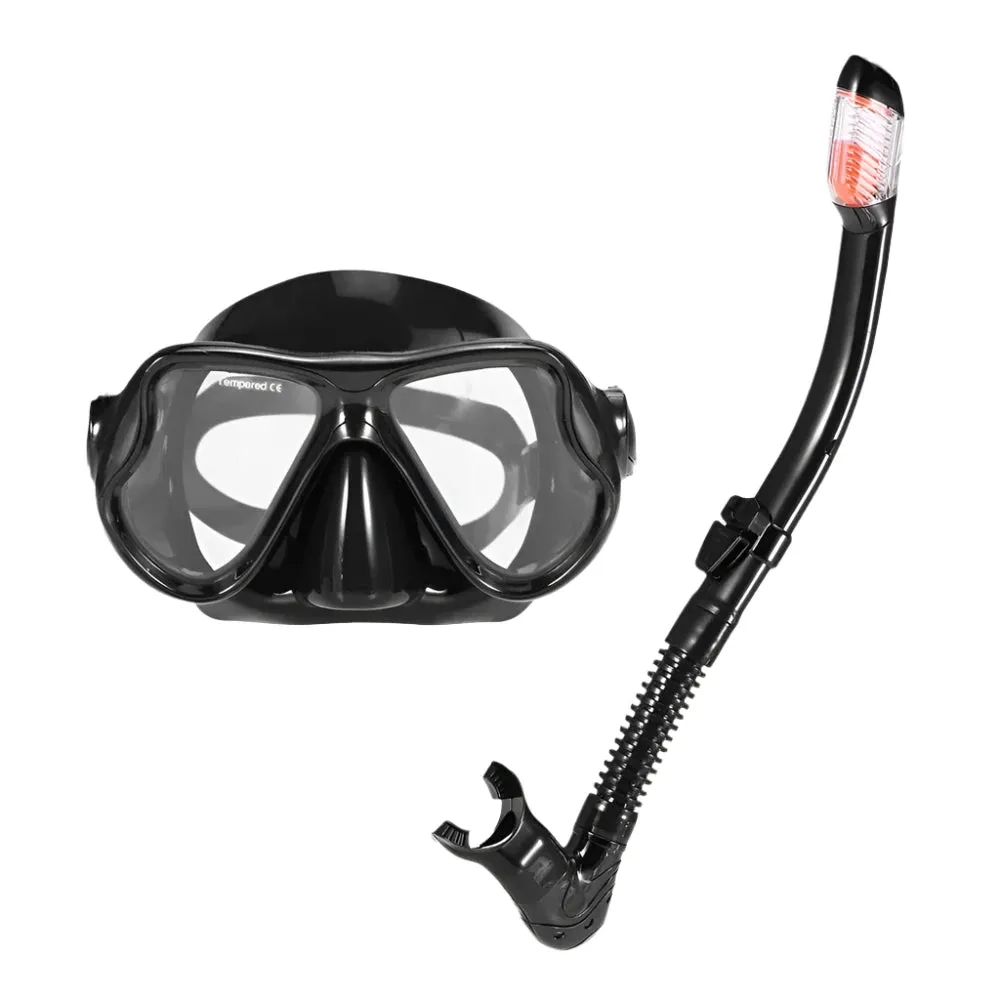Adults Diving Mask Scuba Mask Underwater Snorkel Set Anti Fog Snorkeling Goggles Swimming Mask Glass Men Women Diving Goggles