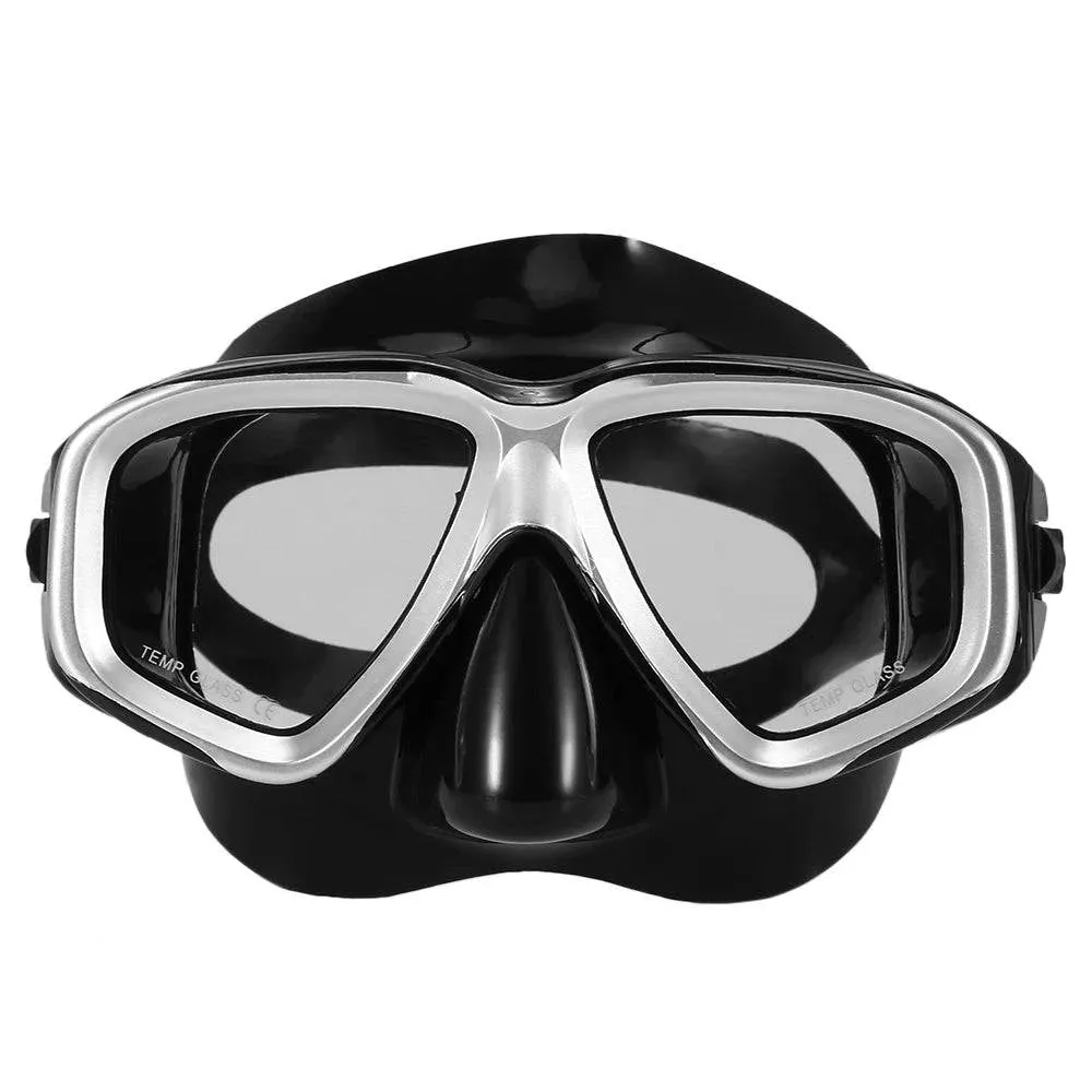 Adults Diving Mask Scuba Mask Underwater Snorkel Set Anti Fog Snorkeling Goggles Swimming Mask Glass Men Women Diving Goggles