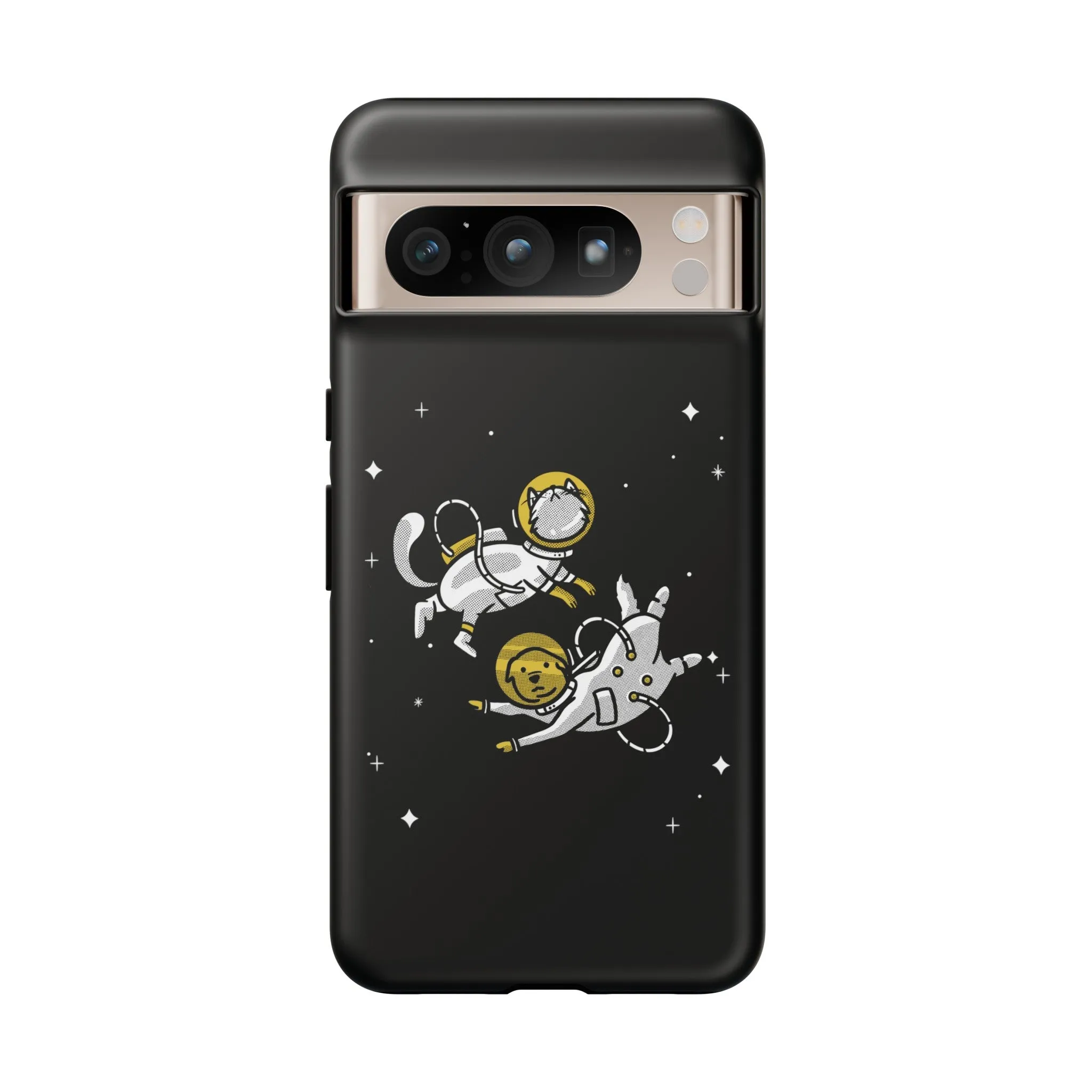 Astronaut Friends Dog And Cat Funny Sci-Fi Tough Google Pixel Mobile Cases