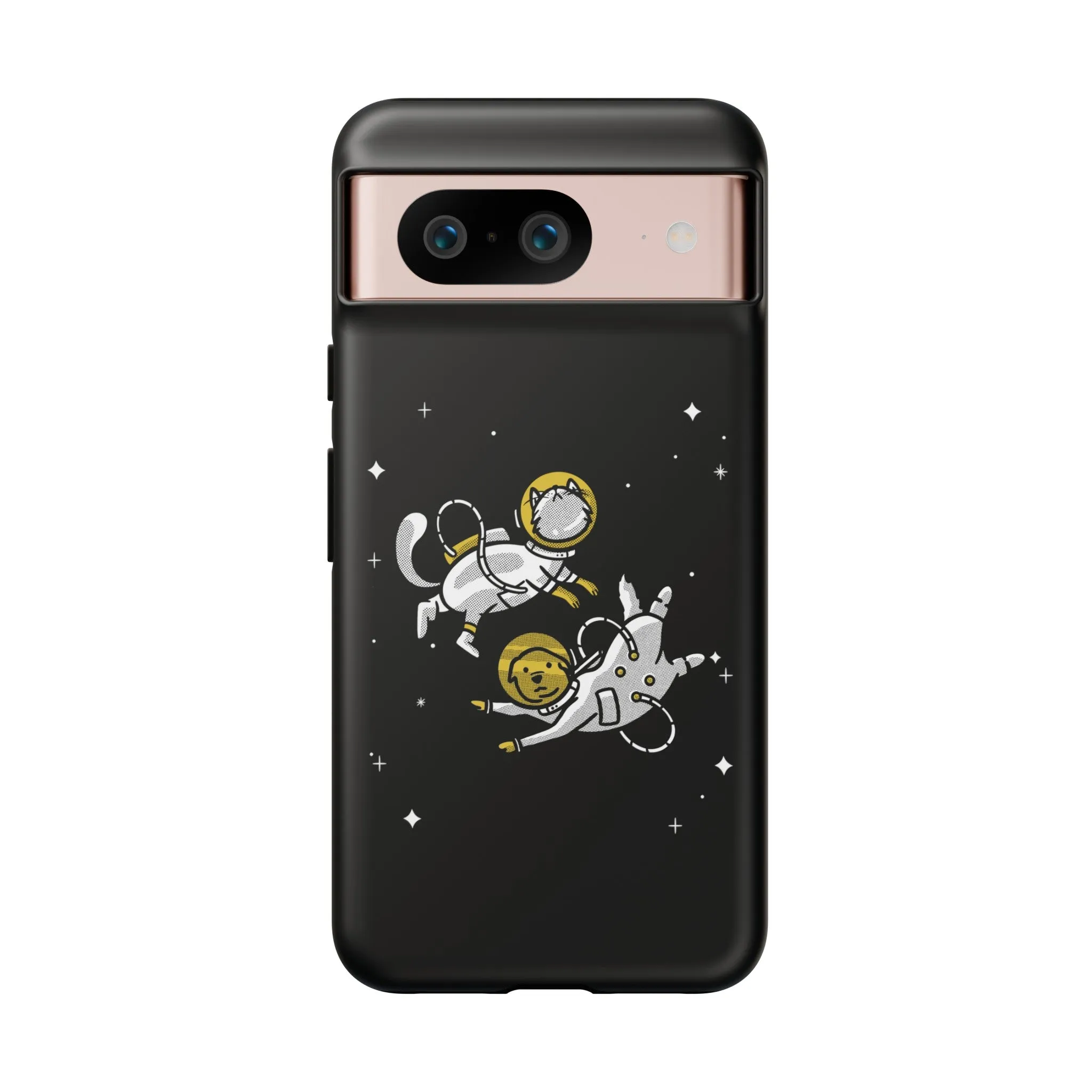 Astronaut Friends Dog And Cat Funny Sci-Fi Tough Google Pixel Mobile Cases