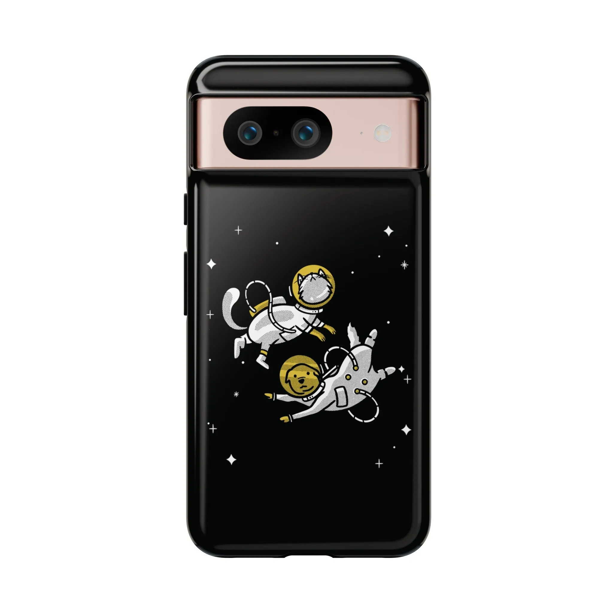 Astronaut Friends Dog And Cat Funny Sci-Fi Tough Google Pixel Mobile Cases