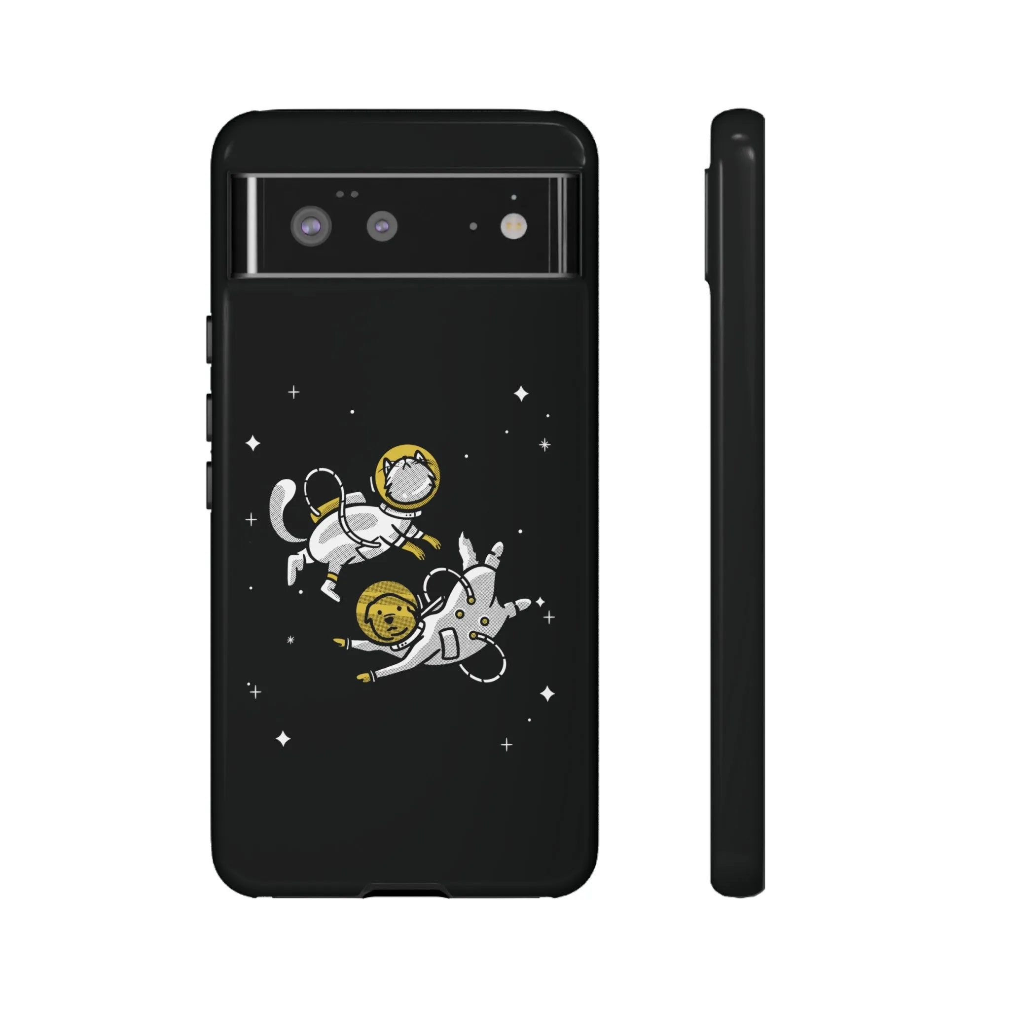Astronaut Friends Dog And Cat Funny Sci-Fi Tough Google Pixel Mobile Cases