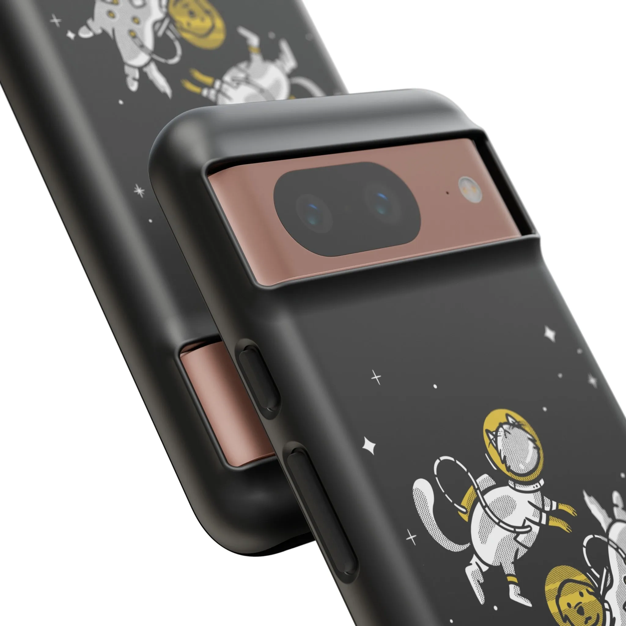 Astronaut Friends Dog And Cat Funny Sci-Fi Tough Google Pixel Mobile Cases
