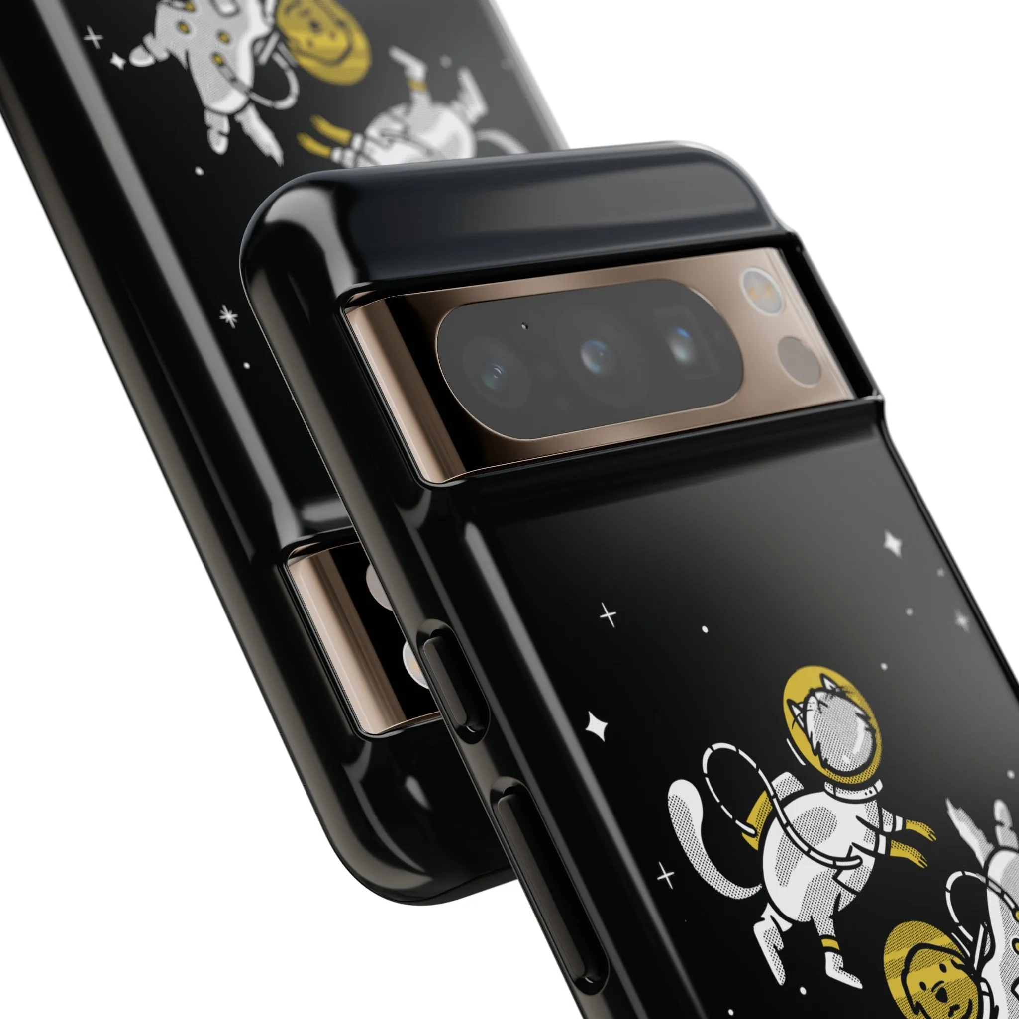 Astronaut Friends Dog And Cat Funny Sci-Fi Tough Google Pixel Mobile Cases