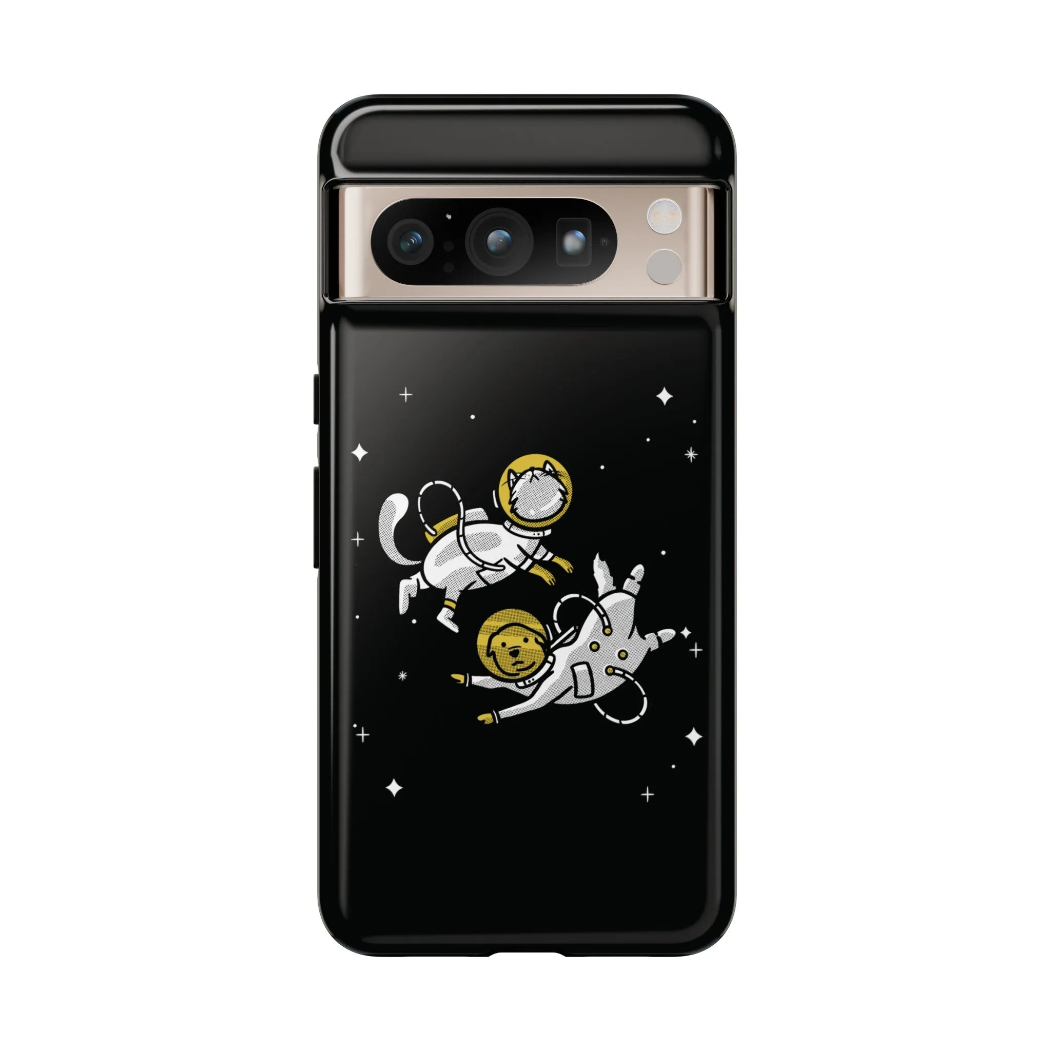 Astronaut Friends Dog And Cat Funny Sci-Fi Tough Google Pixel Mobile Cases