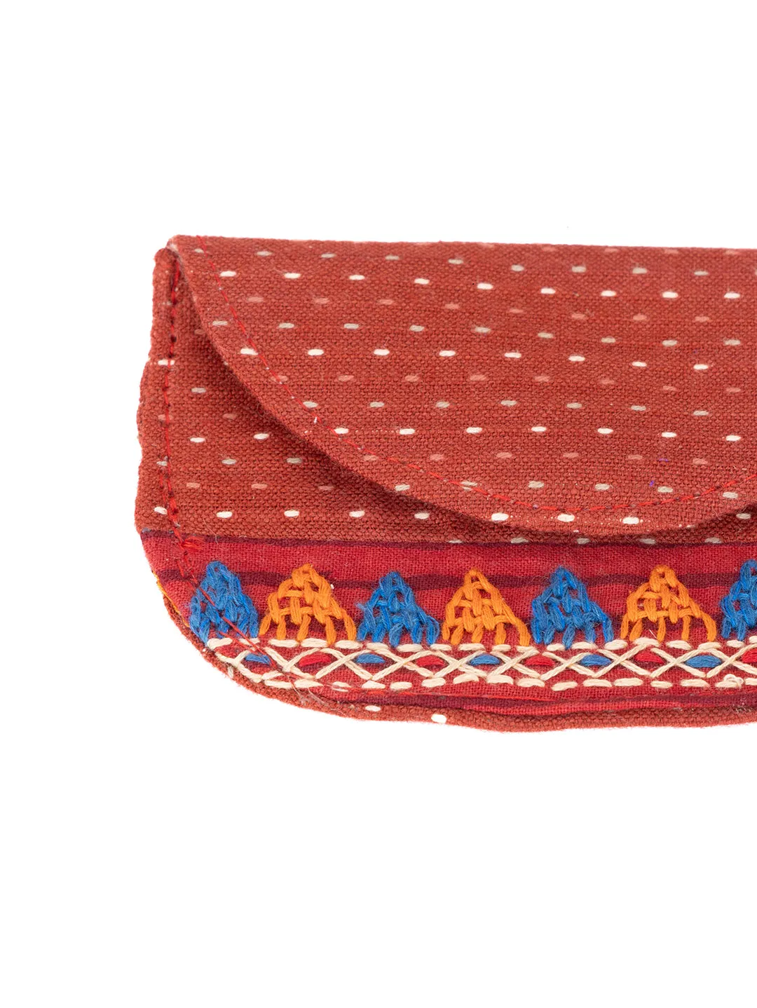 Banjara Embroidery Wire Organizer  Orange