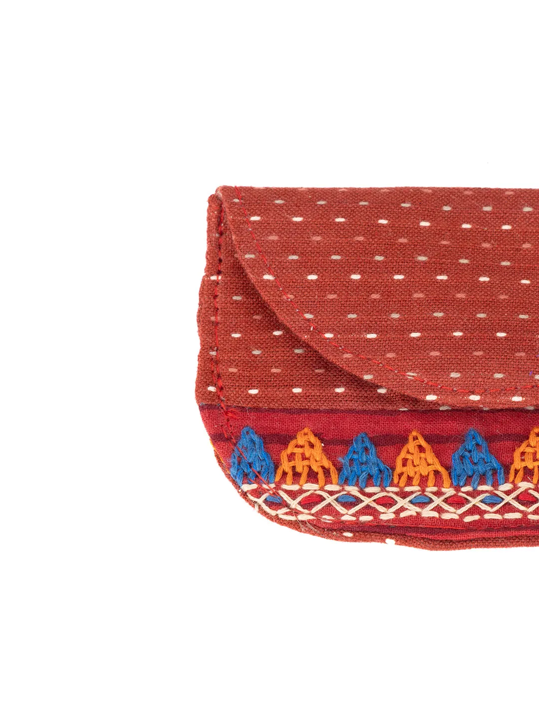Banjara Embroidery Wire Organizer  Orange