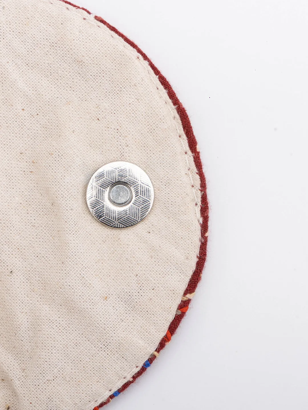 Banjara Embroidery Wire Organizer  Orange