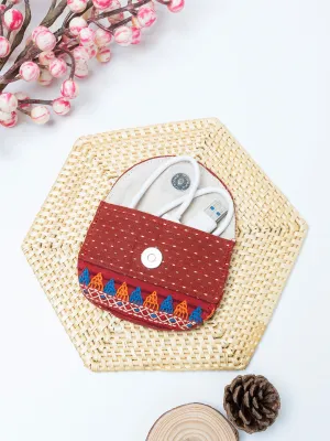 Banjara Embroidery Wire Organizer  Orange Banjara Embroidery Wire Organizer  Orange