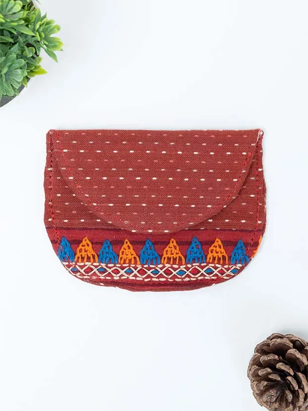 Banjara Embroidery Wire Organizer  Orange