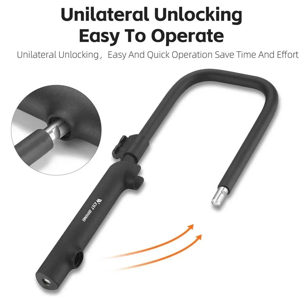 Bike Lock U-Lock Heavy Duty Bicycle Motorcycle Anti-Theft Lock with 2 Keys & Lock Holder for Bike Motorcycle Scooter
