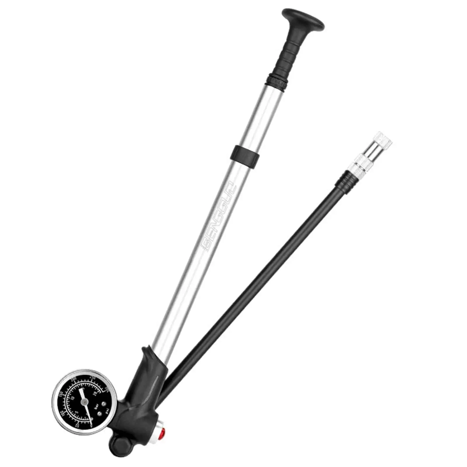 Bike Shock Pump with Pressure Gauge 300PSI High Pressure Bike Tire Inflator Air Pump for Bicycle Fork and Rear Suspension