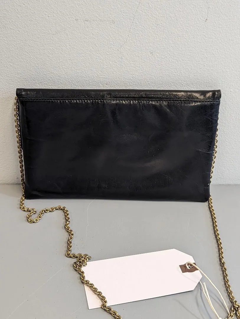 Black & Gold Shoulder Bag W Chain Strap