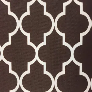 Brown Ivory Moroccan Print Indoor Outdoor Fabric