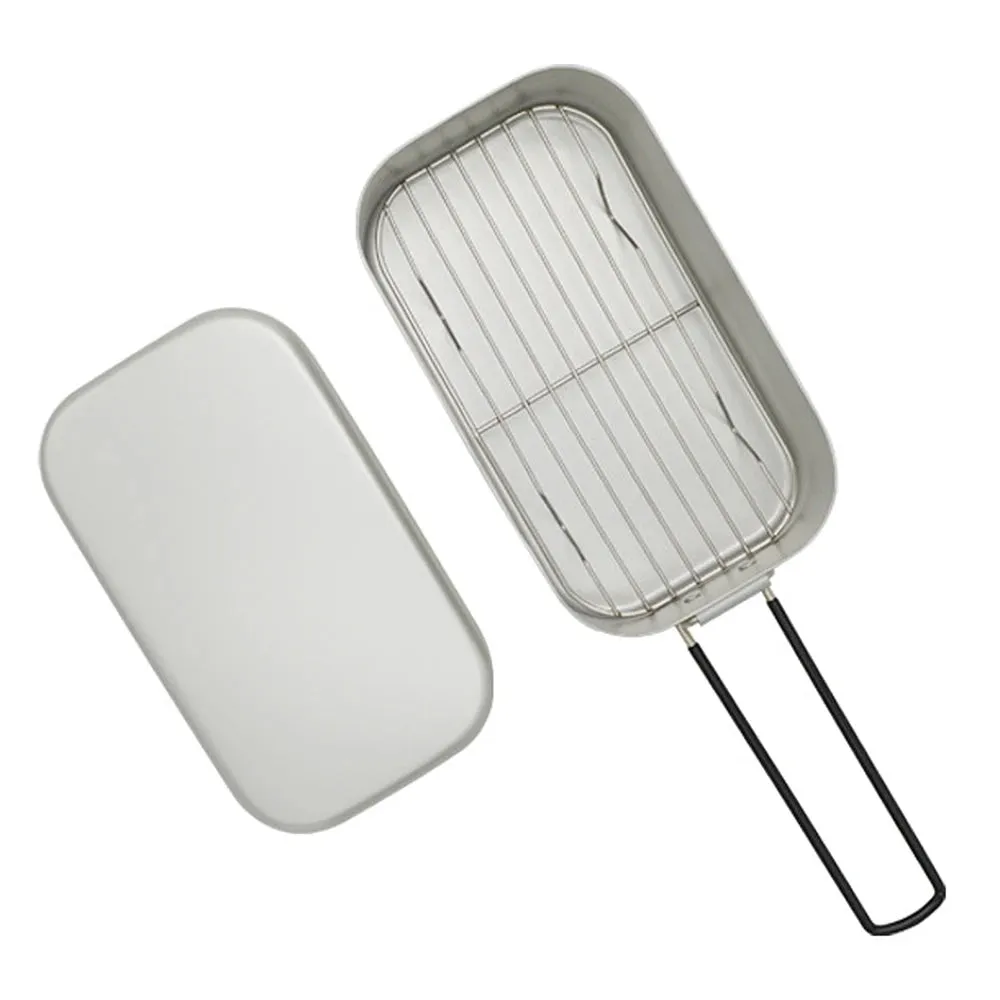 Camping Bento Box Tin Aluminum Alloy Camping Lunch Box with Steaming Rack for Outdoor Camping Hiking Backpacking Traveling