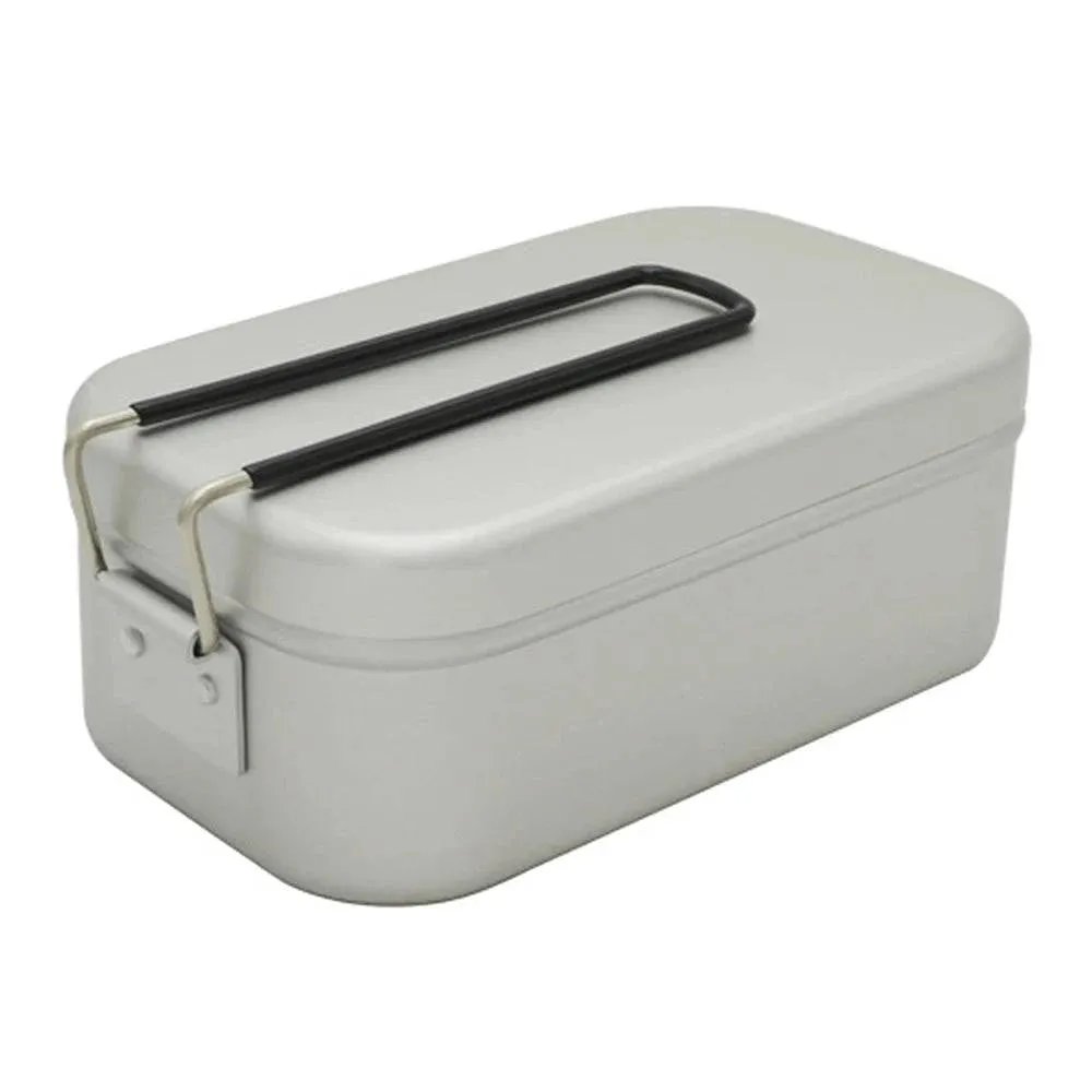 Camping Bento Box Tin Aluminum Alloy Camping Lunch Box with Steaming Rack for Outdoor Camping Hiking Backpacking Traveling