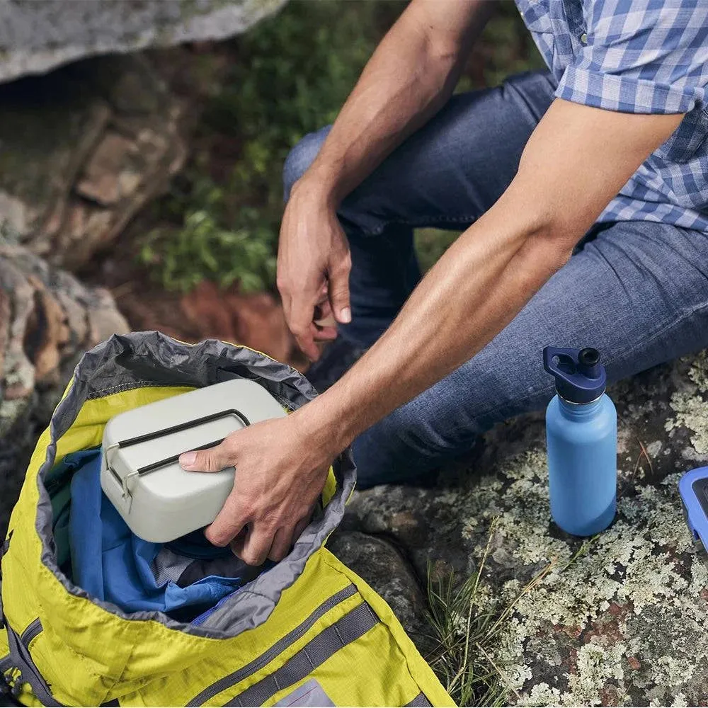 Camping Bento Box Tin Aluminum Alloy Camping Lunch Box with Steaming Rack for Outdoor Camping Hiking Backpacking Traveling