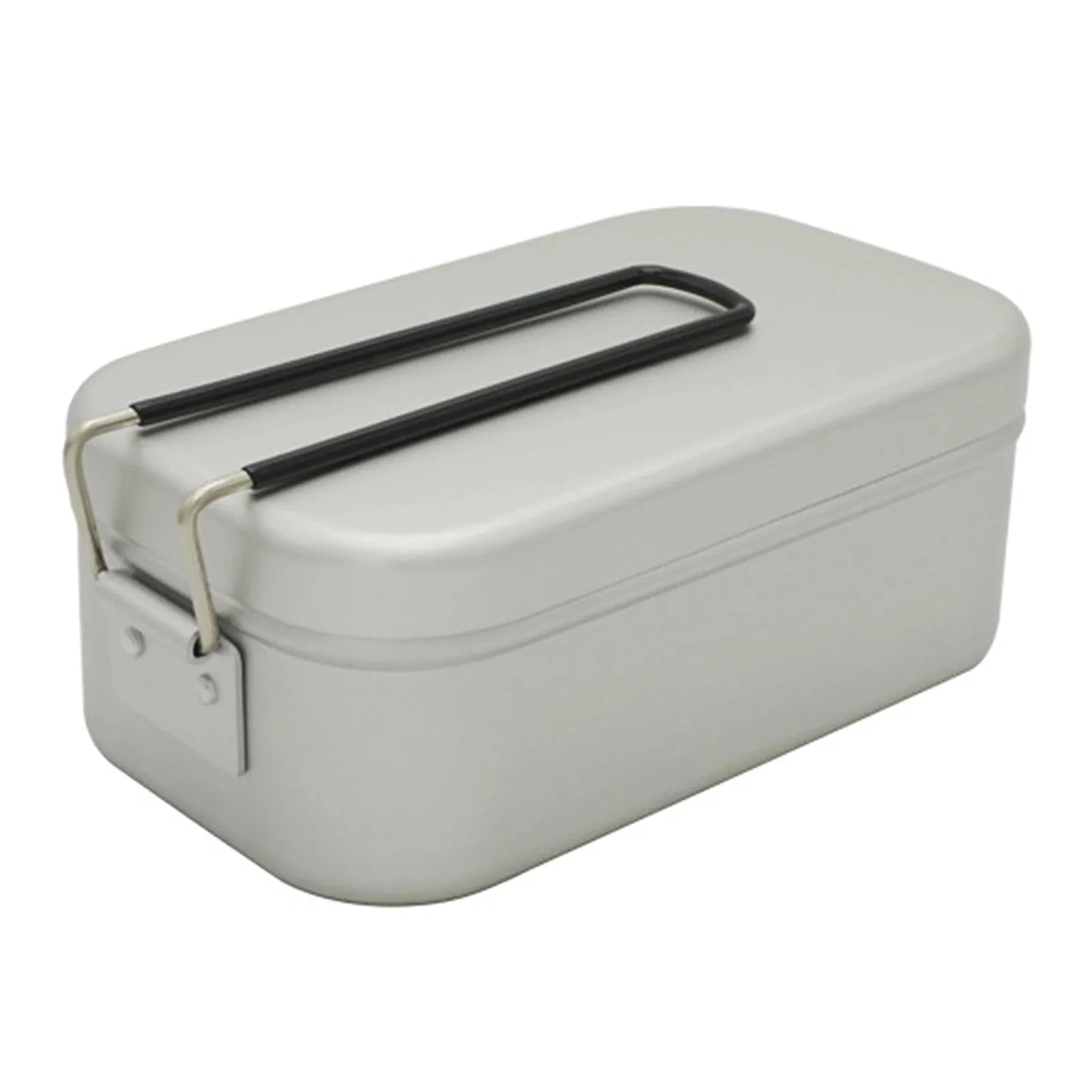 Camping Bento Box Tin Aluminum Alloy Camping Lunch Box with Steaming Rack for Outdoor Camping Hiking Backpacking Traveling