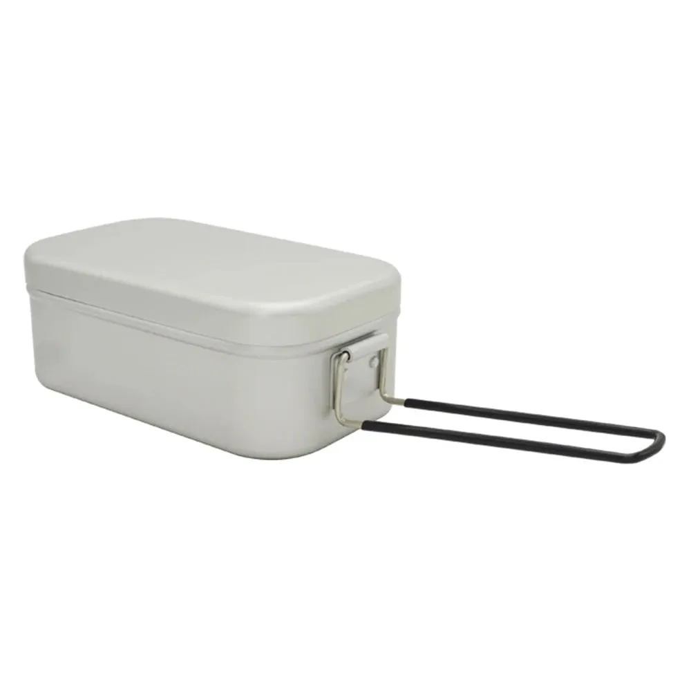 Camping Bento Box Tin Aluminum Alloy Camping Lunch Box with Steaming Rack for Outdoor Camping Hiking Backpacking Traveling