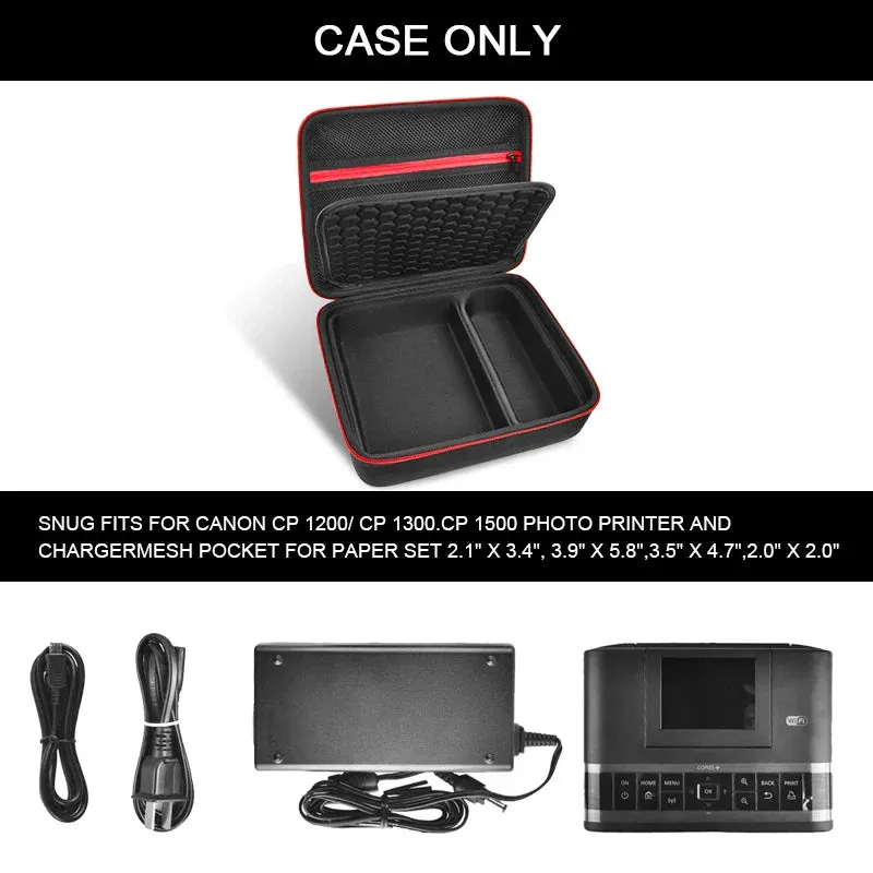 Canon Selphy Cp1300/Cp1200/Cp1500 Printer Case Ink/Paper Set Compact Organizer Bag