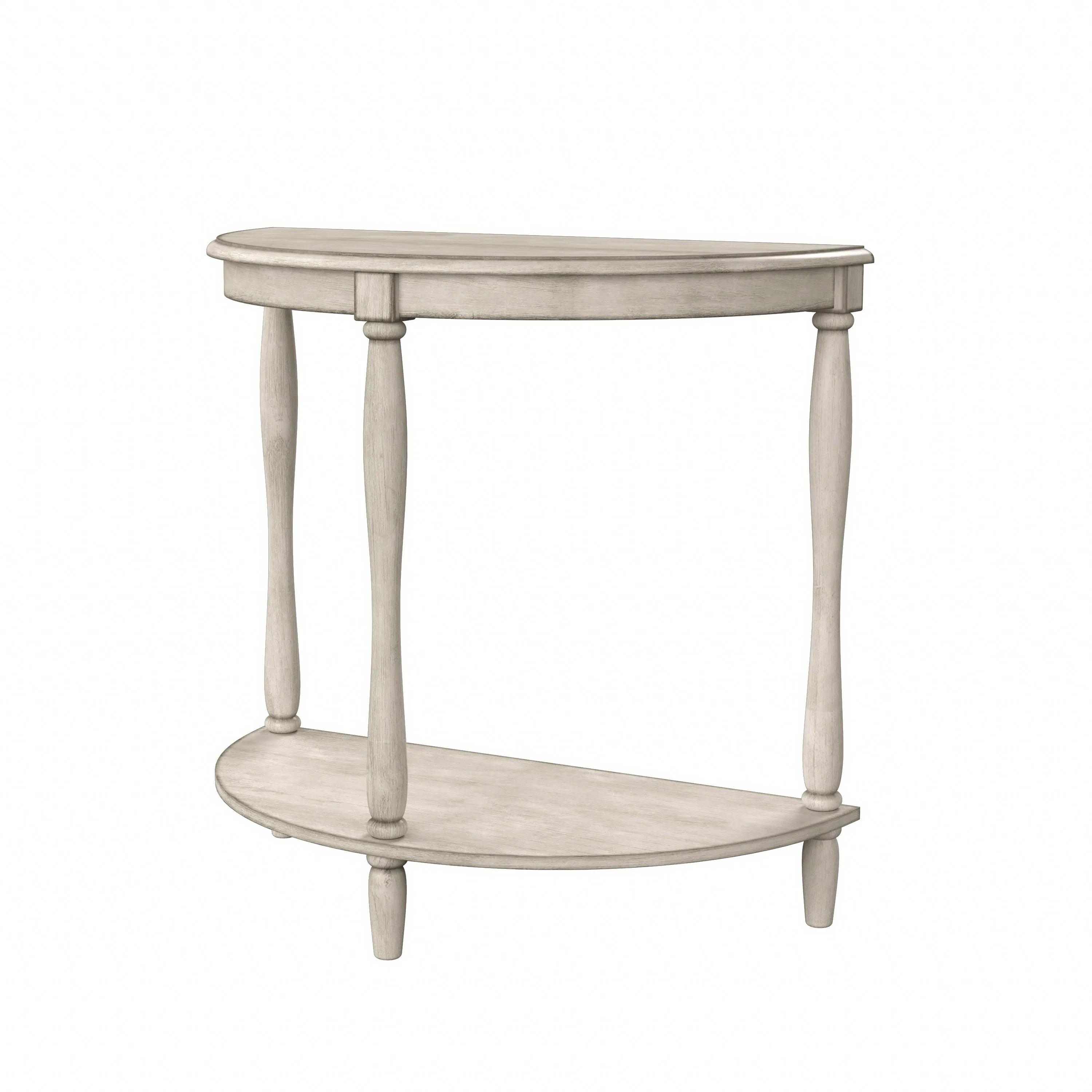 Cherryville Country 28" Demilune Single-Shelf Side Table