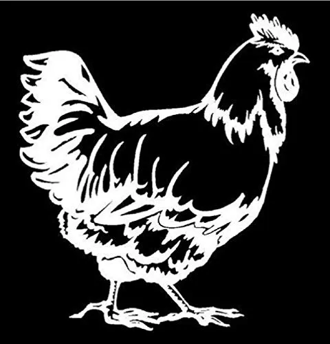 Chicken Life Vinyl Decal Car Sticker with Rooster - 5.04" x 4.61"
