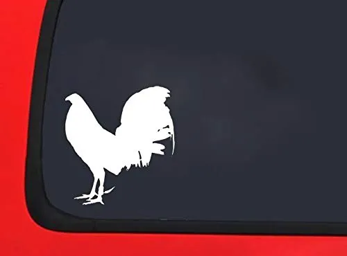 Chicken Life Vinyl Decal Car Sticker with Rooster - 5.2" x 5.71"
