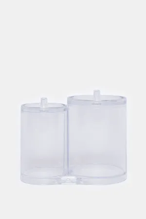 Clear Cotton Ball And Buds Holder Clear Cotton Ball And Buds Holder