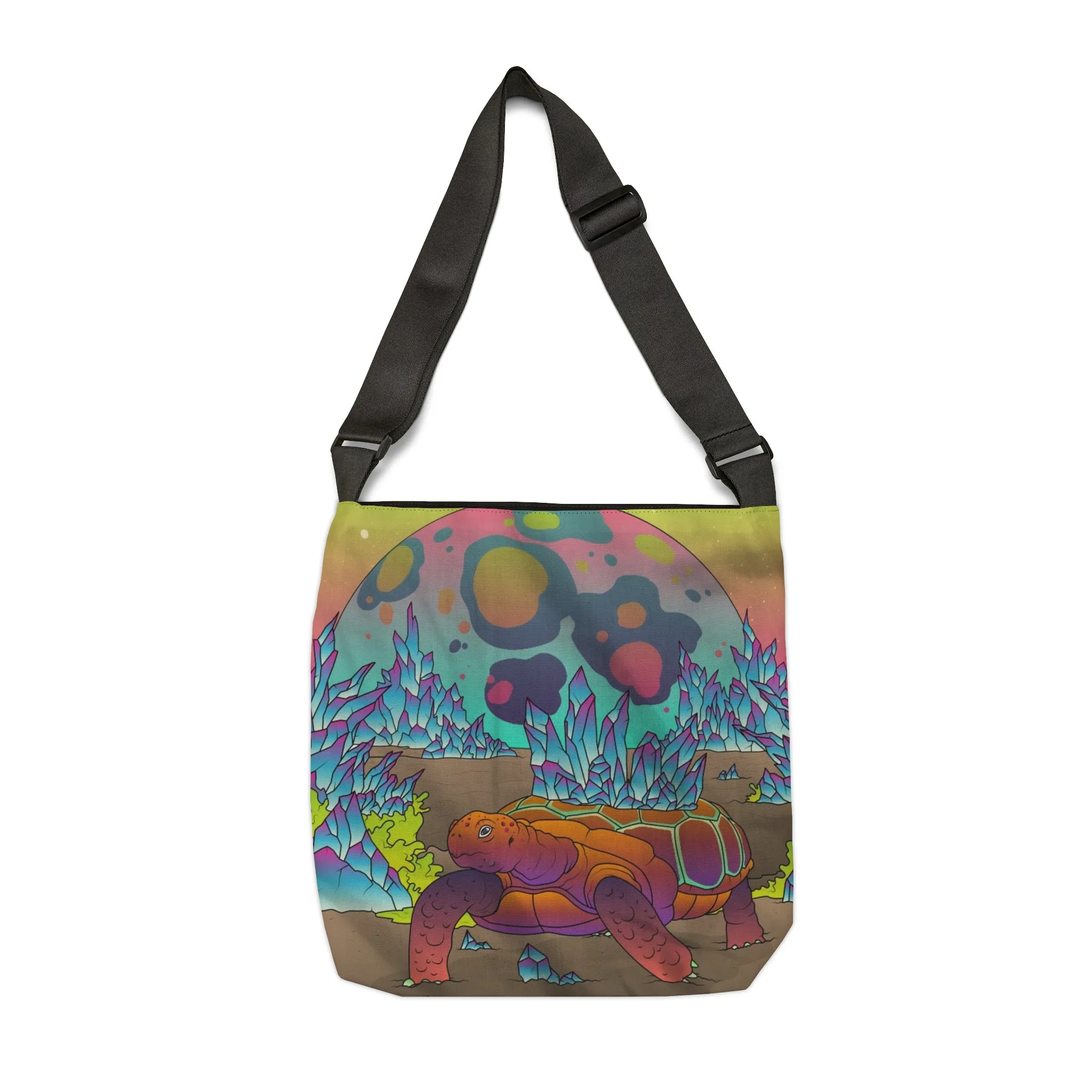 Crystalline Tortoise Adjustable Tote Bag- Art Work By Paul Brooks