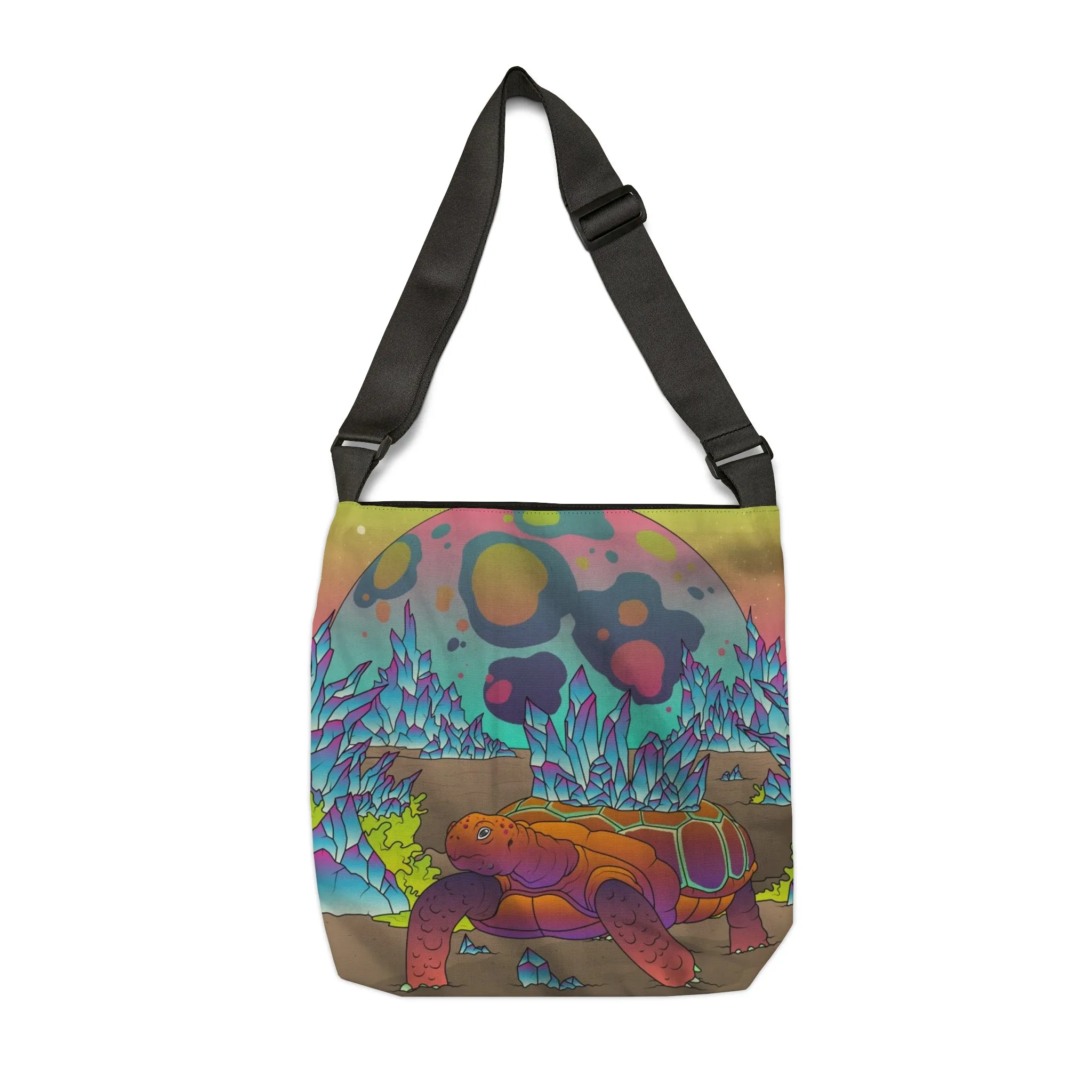 Crystalline Tortoise Adjustable Tote Bag- Art Work By Paul Brooks