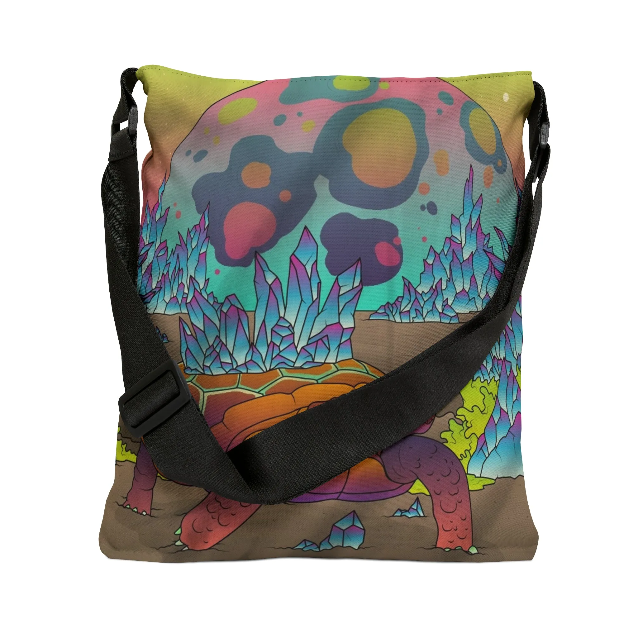 Crystalline Tortoise Adjustable Tote Bag- Art Work By Paul Brooks