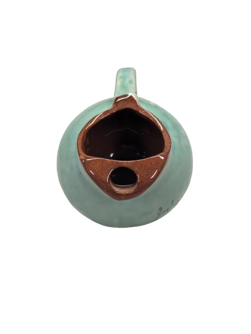 Cute Small Green/Blue Brown Ceramic Jug