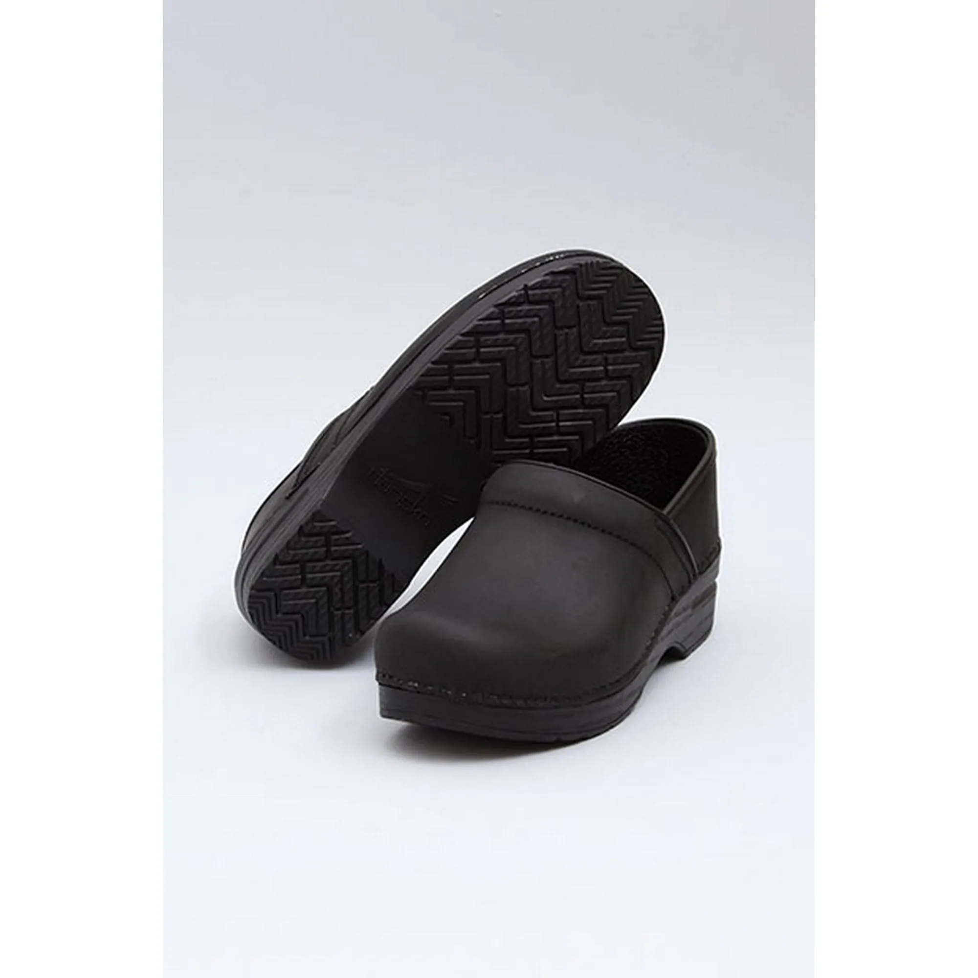 DANSKO WIDE Professional Black Oiled Leather Clogs